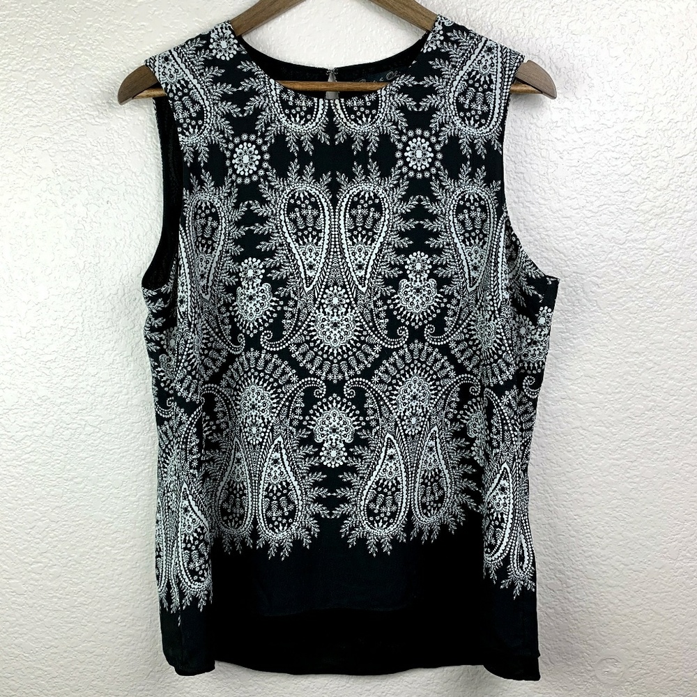 Rose & Olive black & white sleeveless